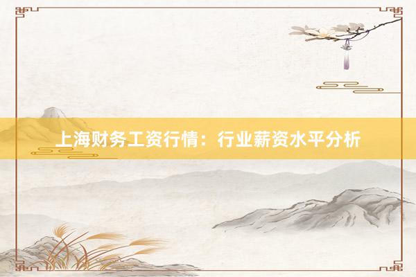 上海财务工资行情：行业薪资水平分析