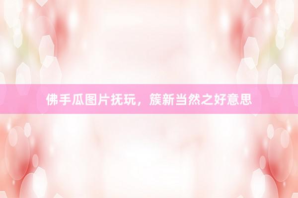 佛手瓜图片抚玩，簇新当然之好意思